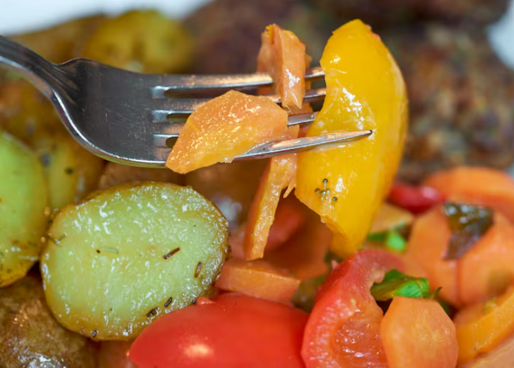 Alimento que passou pela t&eacute;cnica de branqueamento